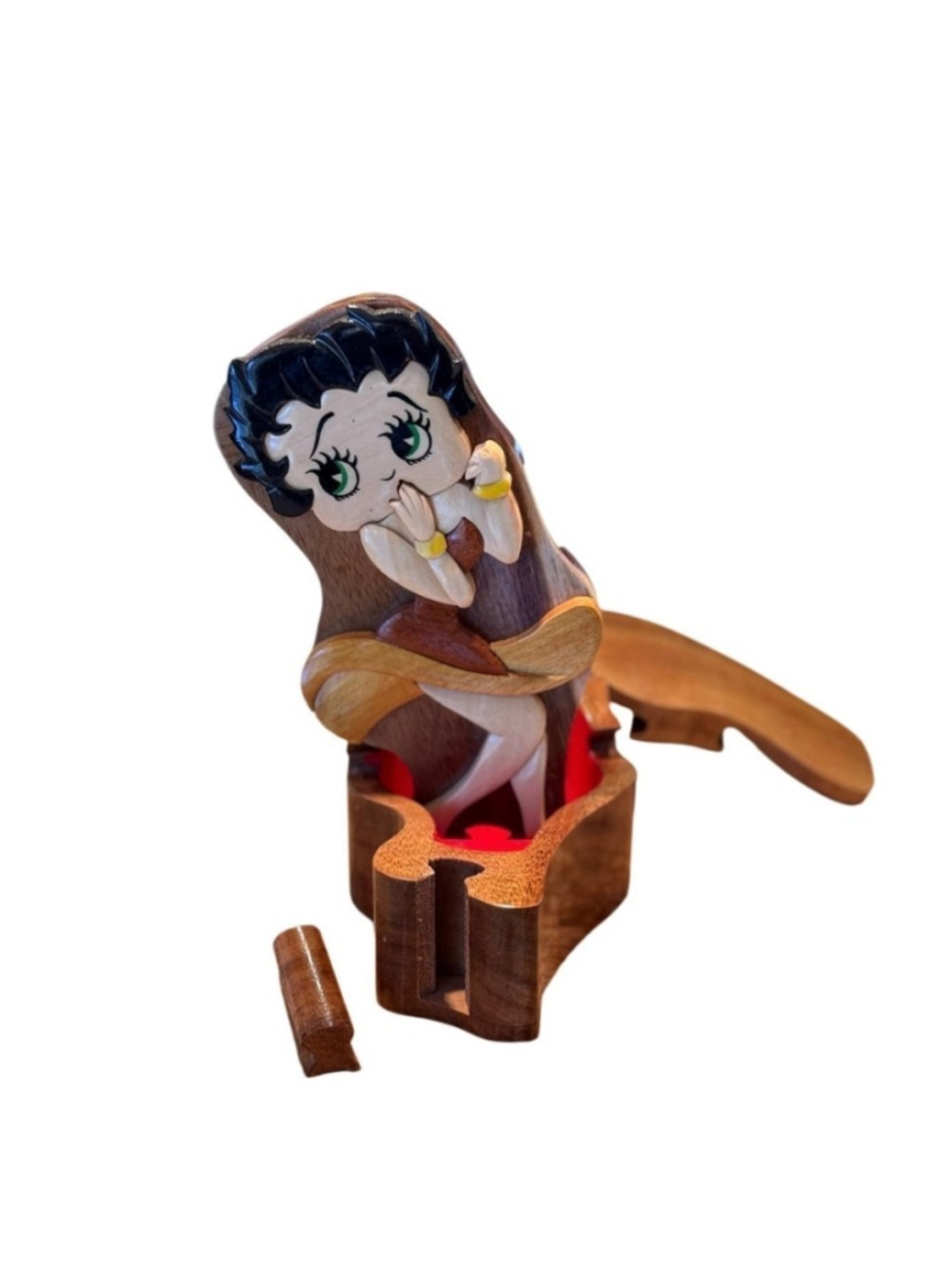 Betty Boop 1990 Artisan Wood Puzzle/Trinket Collection